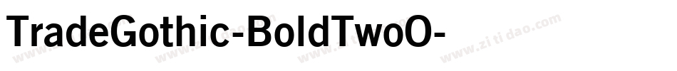 TradeGothic-BoldTwoO字体转换