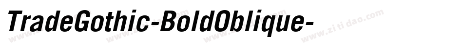 TradeGothic-BoldOblique字体转换