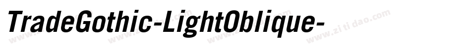 TradeGothic-LightOblique字体转换