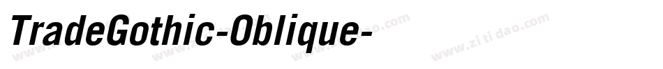TradeGothic-Oblique字体转换