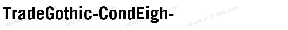 TradeGothic-CondEigh字体转换