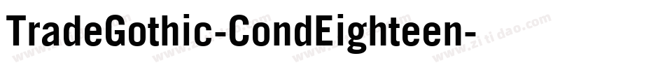 TradeGothic-CondEighteen字体转换