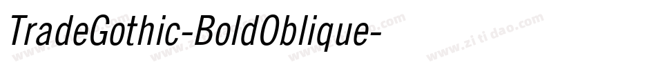 TradeGothic-BoldOblique字体转换