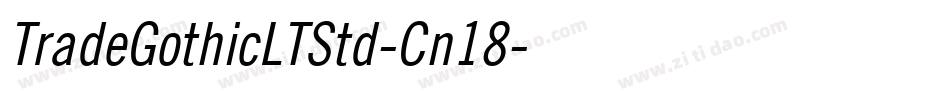 TradeGothicLTStd-Cn18字体转换