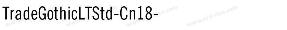 TradeGothicLTStd-Cn18字体转换