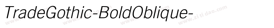 TradeGothic-BoldOblique字体转换