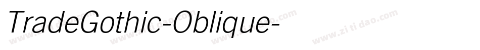 TradeGothic-Oblique字体转换