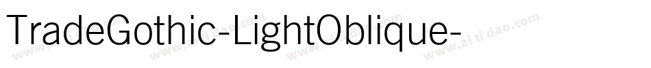 TradeGothic-LightOblique字体转换