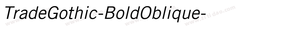 TradeGothic-BoldOblique字体转换