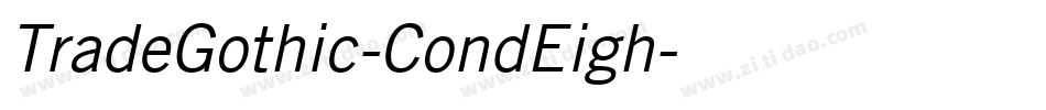 TradeGothic-CondEigh字体转换