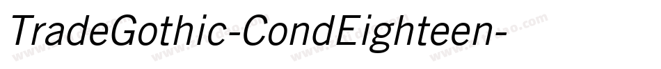 TradeGothic-CondEighteen字体转换