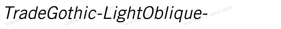 TradeGothic-LightOblique字体转换