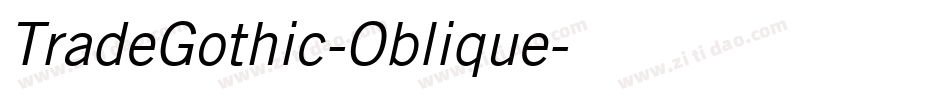 TradeGothic-Oblique字体转换