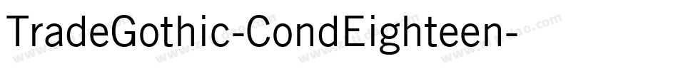 TradeGothic-CondEighteen字体转换