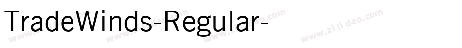 TradeWinds-Regular字体转换