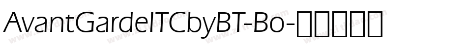 AvantGardeITCbyBT-Bo字体转换