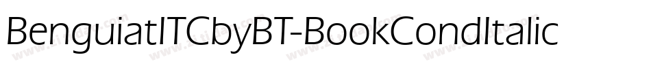 BenguiatITCbyBT-BookCondItalic字体转换