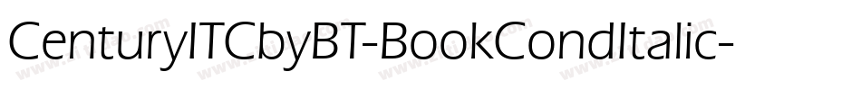 CenturyITCbyBT-BookCondItalic字体转换