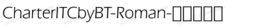 CharterITCbyBT-Roman字体转换