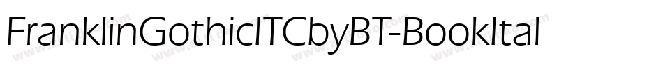 FranklinGothicITCbyBT-BookItal字体转换