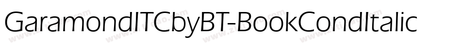 GaramondITCbyBT-BookCondItalic字体转换