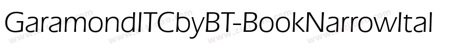GaramondITCbyBT-BookNarrowItal字体转换