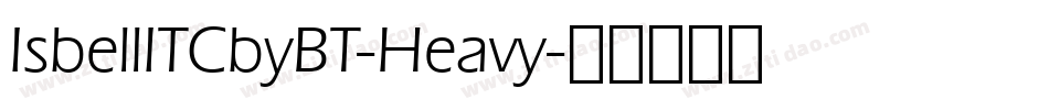 IsbellITCbyBT-Heavy字体转换