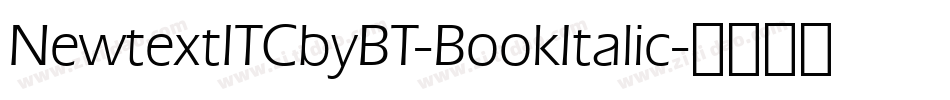 NewtextITCbyBT-BookItalic字体转换