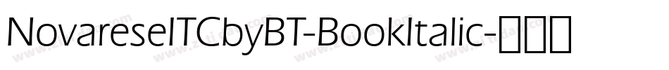 NovareseITCbyBT-BookItalic字体转换