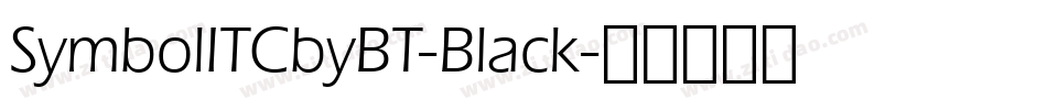 SymbolITCbyBT-Black字体转换