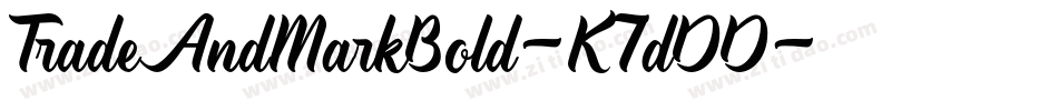 TradeAndMarkBold-K7dDD字体转换