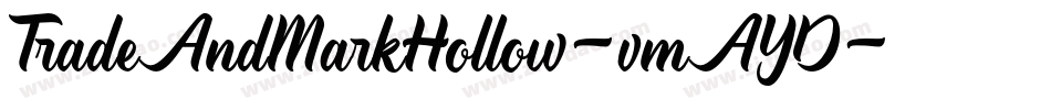 TradeAndMarkHollow-vmAYD字体转换