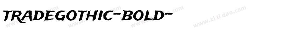 tradegothic-bold字体转换