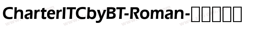CharterITCbyBT-Roman字体转换