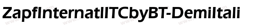 ZapfInternatlITCbyBT-DemiItalic字体转换