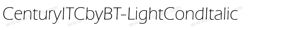 CenturyITCbyBT-LightCondItalic字体转换