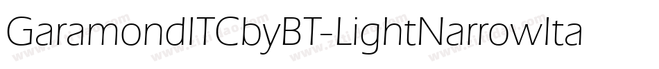 GaramondITCbyBT-LightNarrowItal字体转换