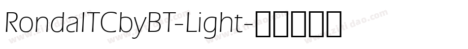RondaITCbyBT-Light字体转换