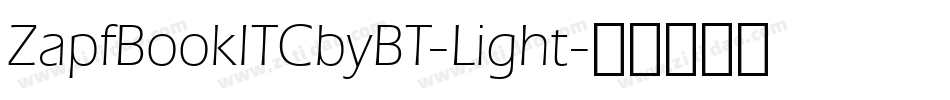 ZapfBookITCbyBT-Light字体转换