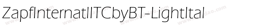 ZapfInternatlITCbyBT-LightItal字体转换