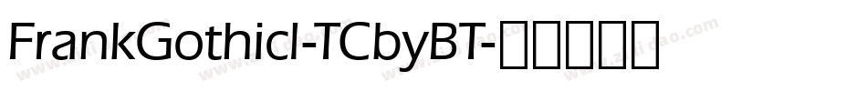 FrankGothicl-TCbyBT字体转换