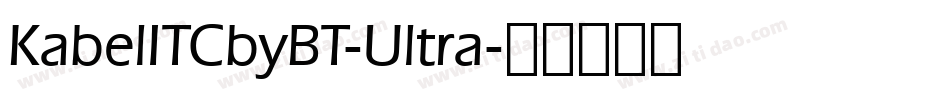 KabelITCbyBT-Ultra字体转换