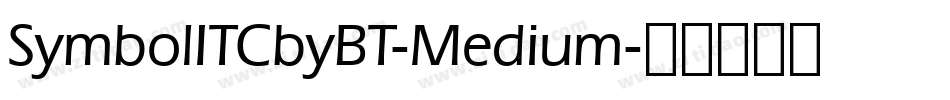 SymbolITCbyBT-Medium字体转换