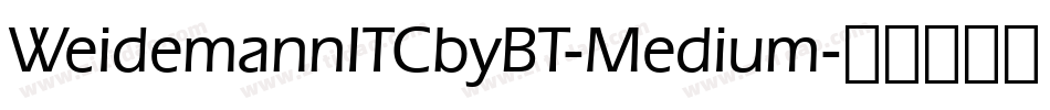 WeidemannITCbyBT-Medium字体转换