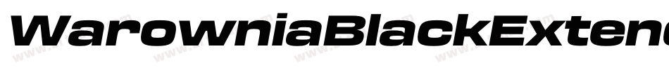 WarowniaBlackExtendedOblique-AdmA字体转换