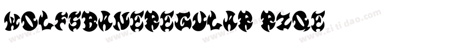 WolfsBaneRegular-RZqE字体转换