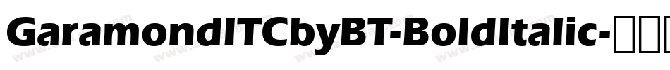 GaramondITCbyBT-BoldItalic字体转换