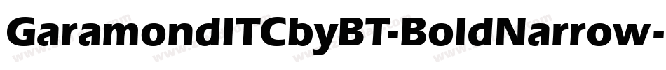 GaramondITCbyBT-BoldNarrow字体转换