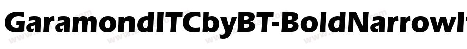 GaramondITCbyBT-BoldNarrowItal字体转换