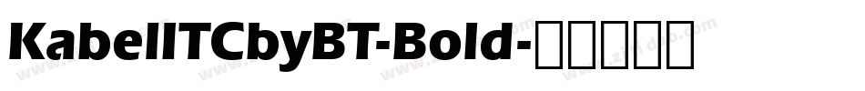 KabelITCbyBT-Bold字体转换